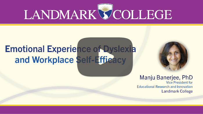 launch screen from Emotional Experience of Dyslexia and Workplace Self-Efficacy presentation