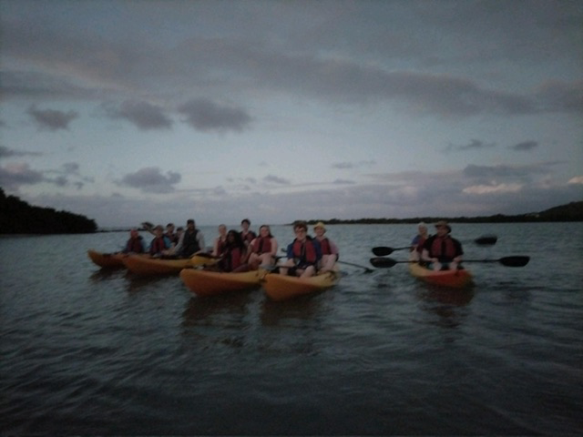 Students kayaking