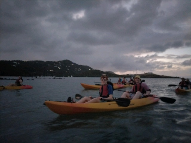 Students kayaking